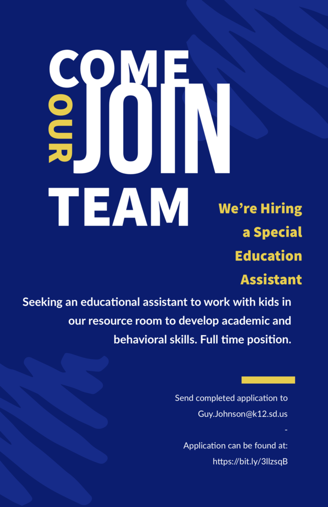 Resource Room educational assistant job flyer