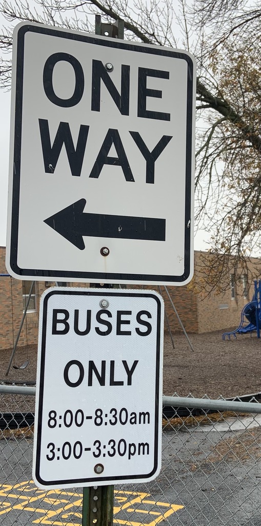 school pick up signage