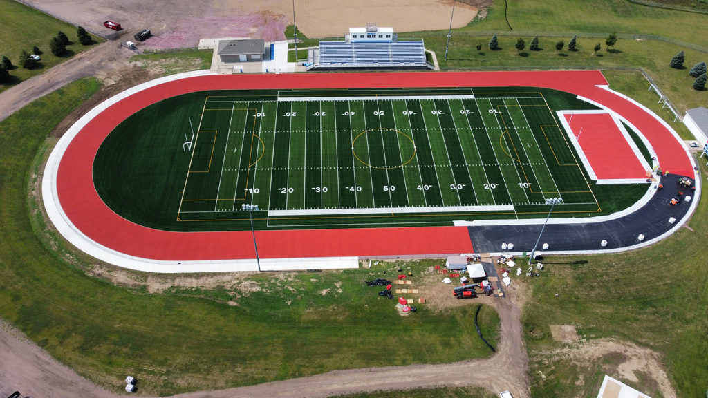 nearly complete view from drone